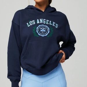 Fabletics - Deep Navy/Graphic Year Round Teddy Hoodie